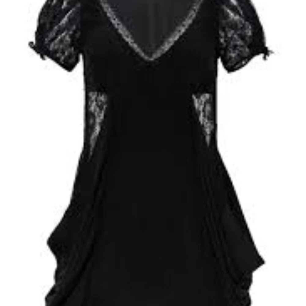 All Saints Lace insert Silk Dress